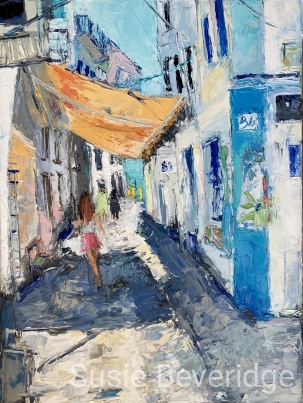 Shopping In the Old Town - Original Painting £325